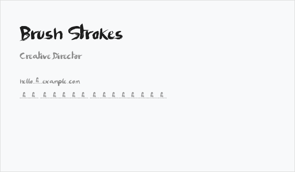 Brush Strokes Business Card