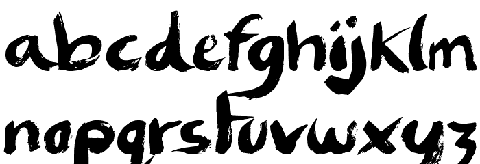Brush Strokes Font LOWERCASE