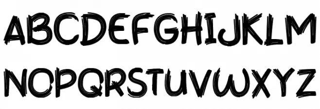 Brush Town خط أحرف صغيرة