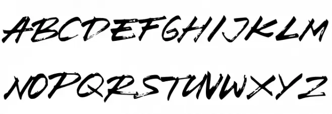 Brush Wedco Schriftart Groß