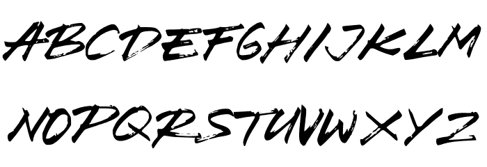 Brush Wedco Font LOWERCASE