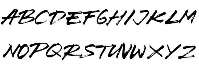 Brush Wedco फ़ॉन्ट लोअरकेस