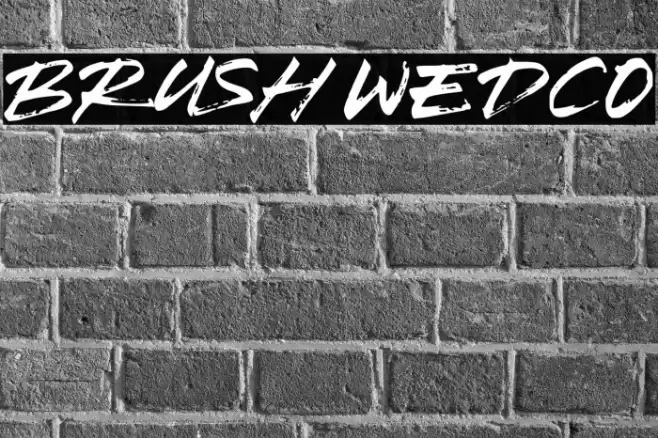 Brush Wedco Font examples