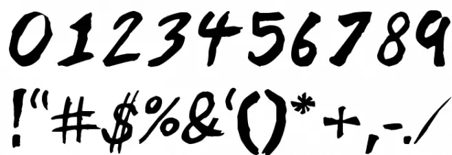 Brush of Kent Font OTHER CHARS