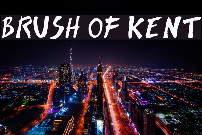 Brush of Kent Font examples