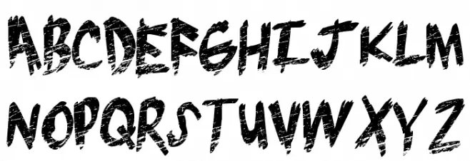 BrushGrunge Polices MAJUSCULES
