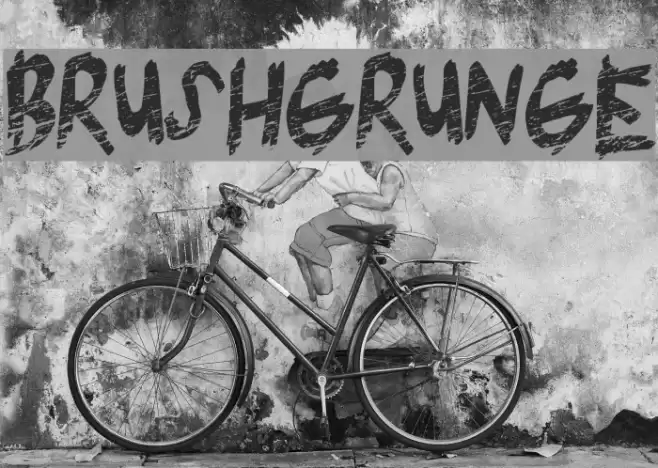 BrushGrunge Font examples