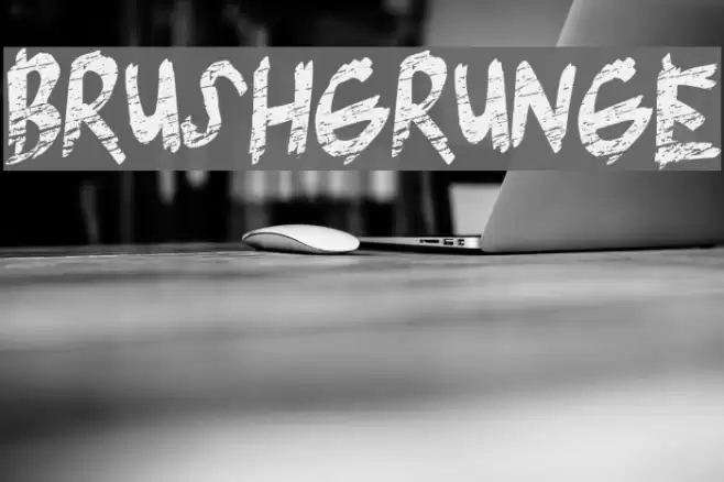 BrushGrunge Font examples
