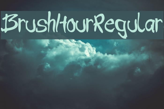 BrushHour-Regular फ़ॉन्ट examples