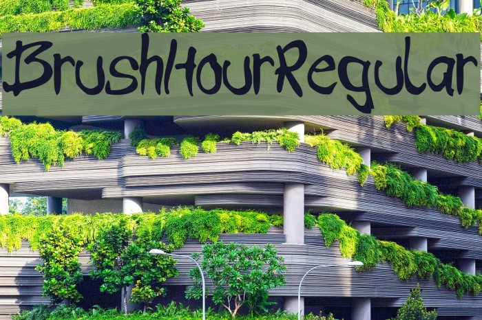 BrushHour-Regular फ़ॉन्ट examples