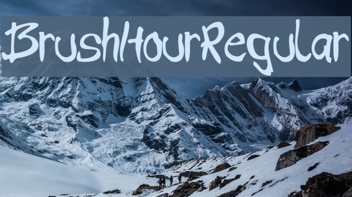 BrushHour-Regular फ़ॉन्ट examples