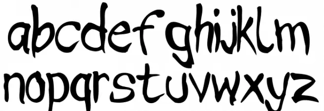 BrushHour-Regular 字体 小写