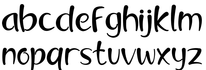 BrushKencurdemo Font LOWERCASE
