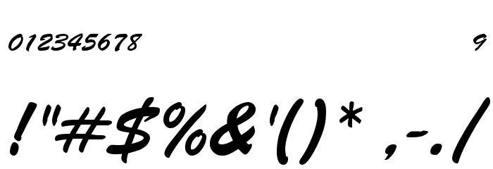 BrushScript-Normal-Italic Font OTHER CHARS