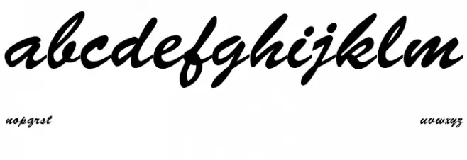 BrushScript-Normal-Italic Font LOWERCASE