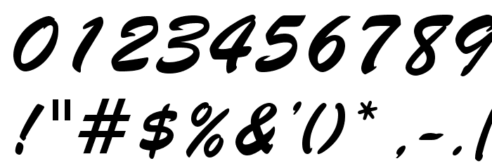 BrushScriptOpti-Regular Font OTHER CHARS