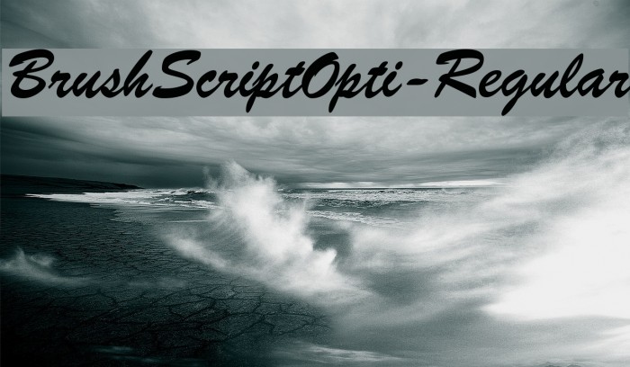 BrushScriptOpti-Regular Font examples