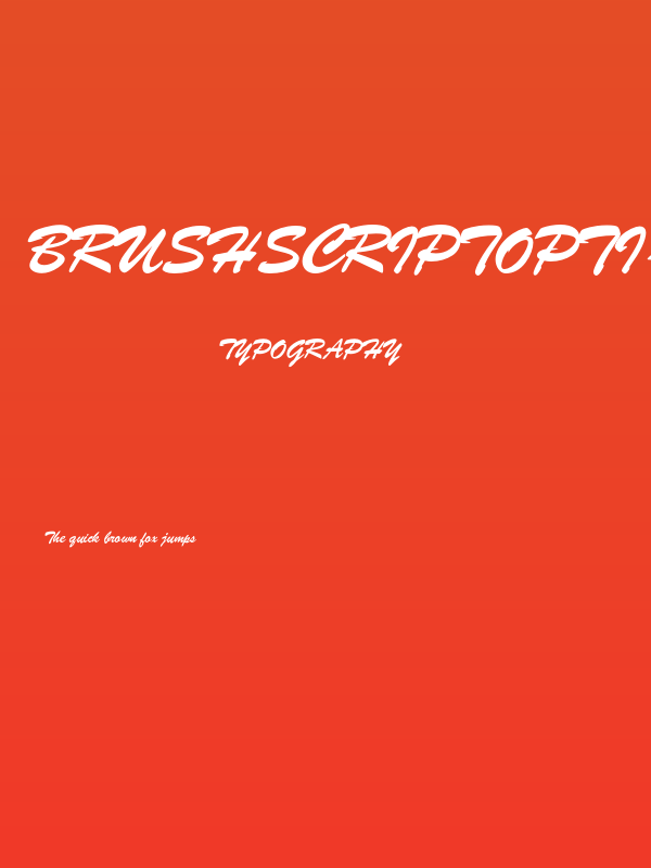 BrushScriptOpti-Regular Poster
