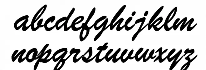 BrushScriptOpti-Regular Font LOWERCASE