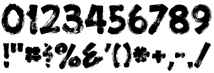 BrushStrokeFast Font OTHER CHARS