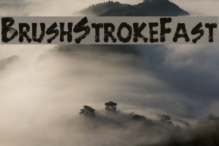 BrushStrokeFast Font examples
