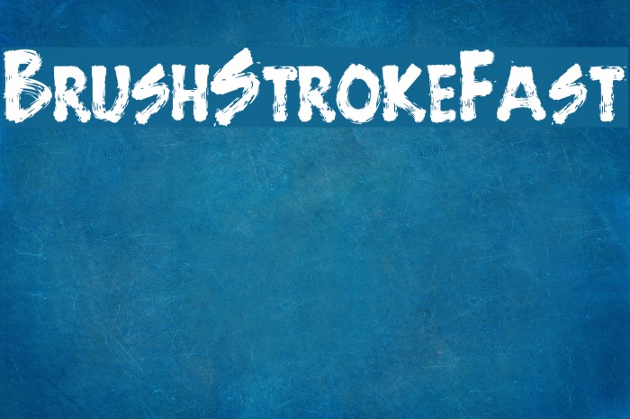 BrushStrokeFast Font examples