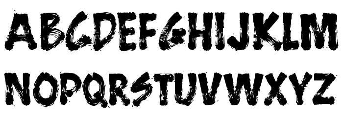 BrushStrokeFast Font LOWERCASE