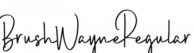BrushWayne-Regular  font caratteri gratis