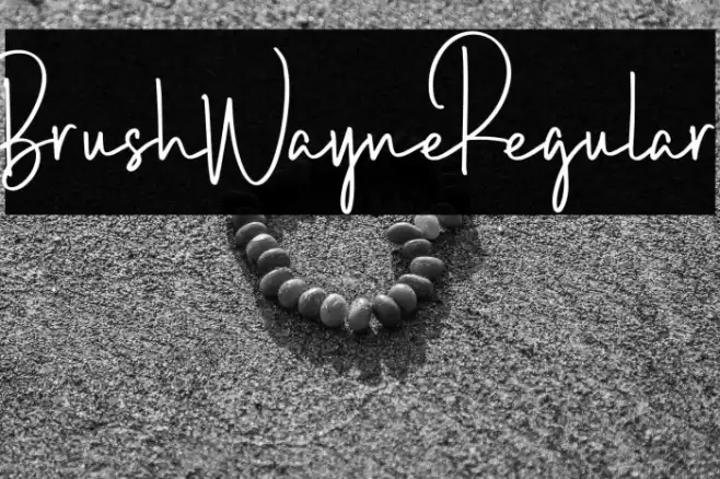 BrushWayne-Regular Font examples