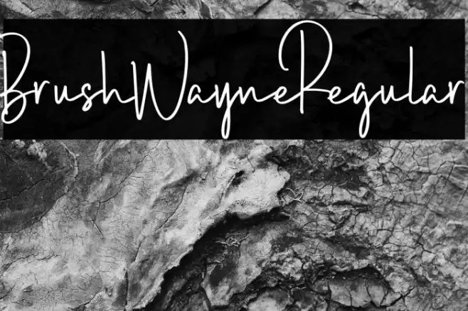 BrushWayne-Regular Font examples