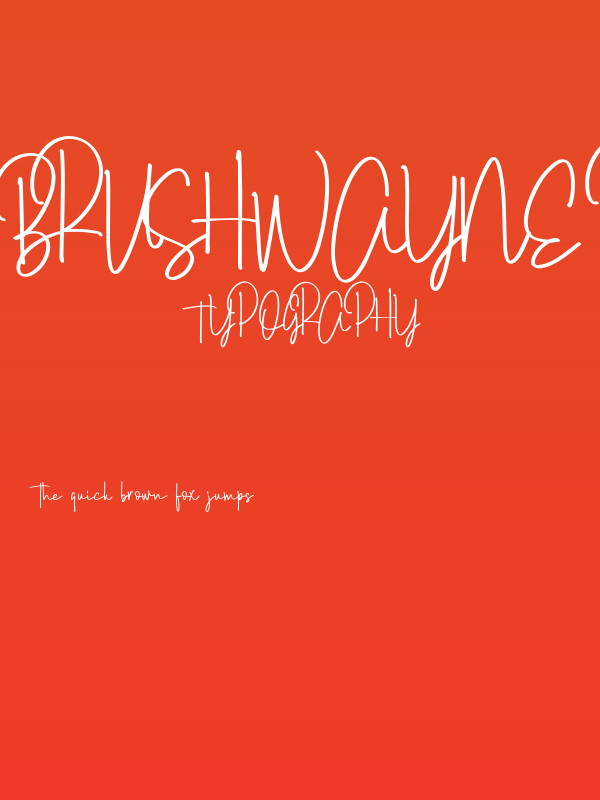 BrushWayne-Regular Poster