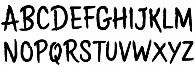 Brushaff Schriftart Groß