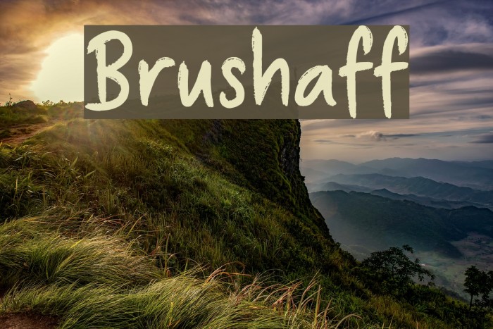 Brushaff Font examples