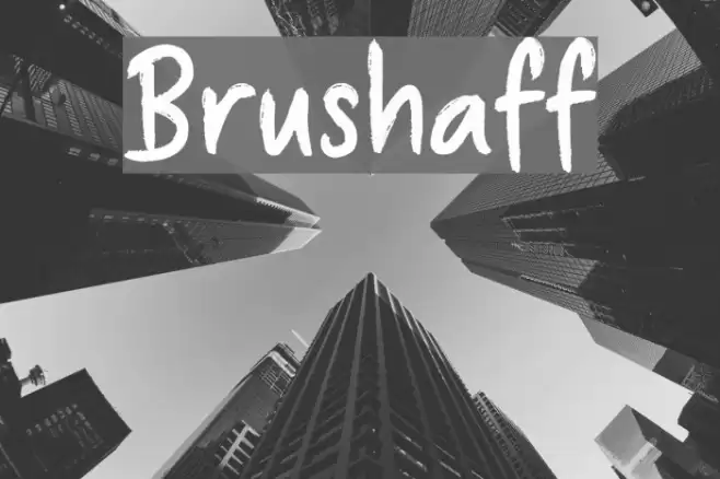 Brushaff Font examples