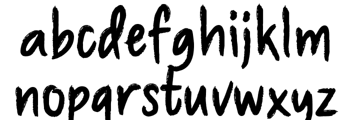 Brushaff Font LOWERCASE