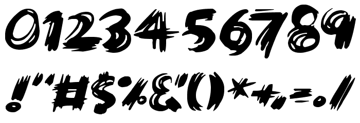 Brushalot Font Alte caractere