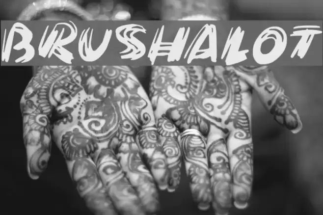 Brushalot Font examples