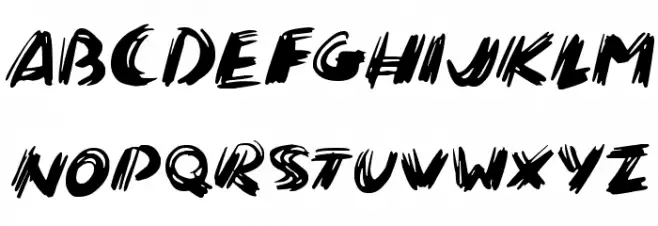 Brushalot フォント 小文字