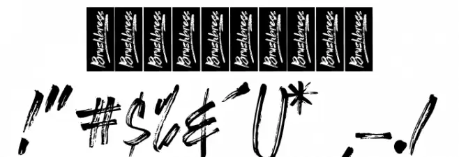 Brushbress Font OTHER CHARS