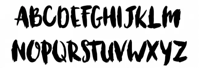 Brushcheetah Regular Font Litere mari