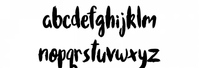 Brushcheetah Regular Font LOWERCASE