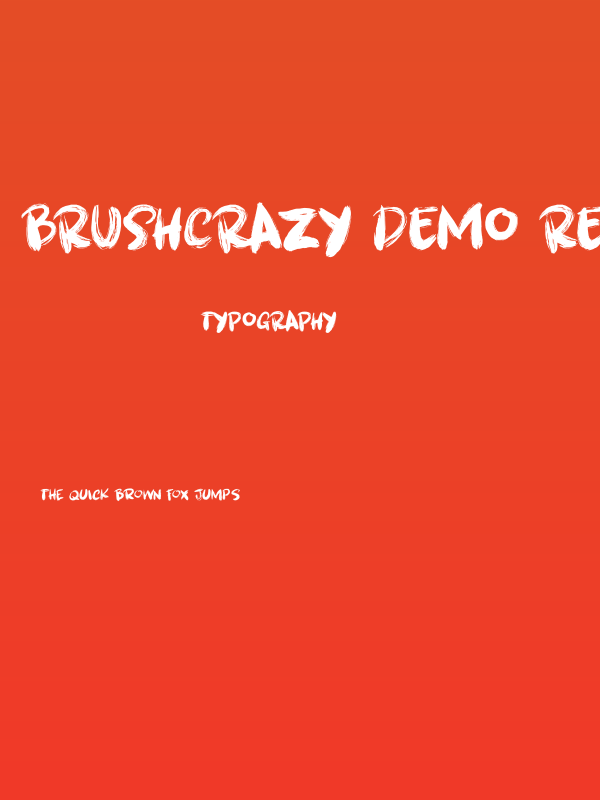 Brushcrazy DEMO Regular Poster