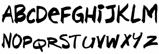 Brushcut Шрифта ВЕРХНИЙ