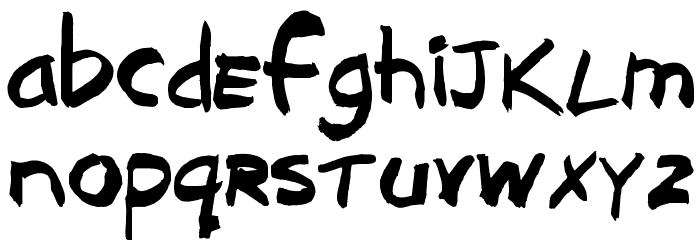 Brushcut Font LOWERCASE