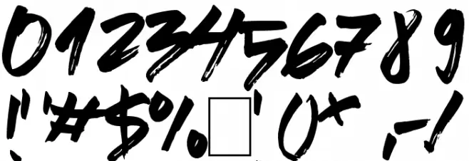 Brushed Traveler Font OTHER CHARS