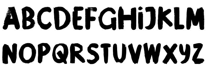 BrushedTC-Thick Font UPPERCASE