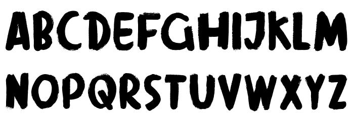 BrushedTC-Thick Font LOWERCASE
