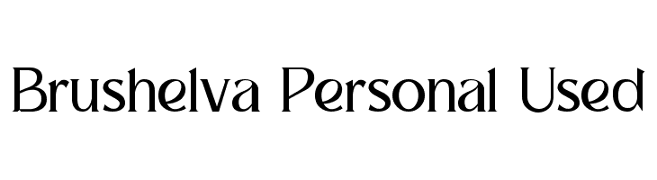 Brushelva Personal Used  baixar fontes gratis