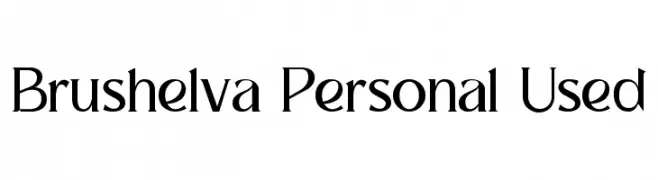 Brushelva Personal Used  font caratteri gratis