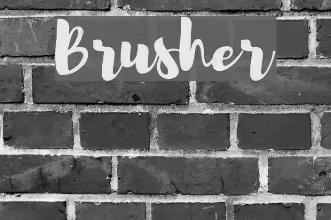 Brusher Font examples